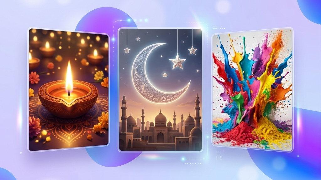 Free Festival Post Generator: Diwali, Holi, Eid, Christmas